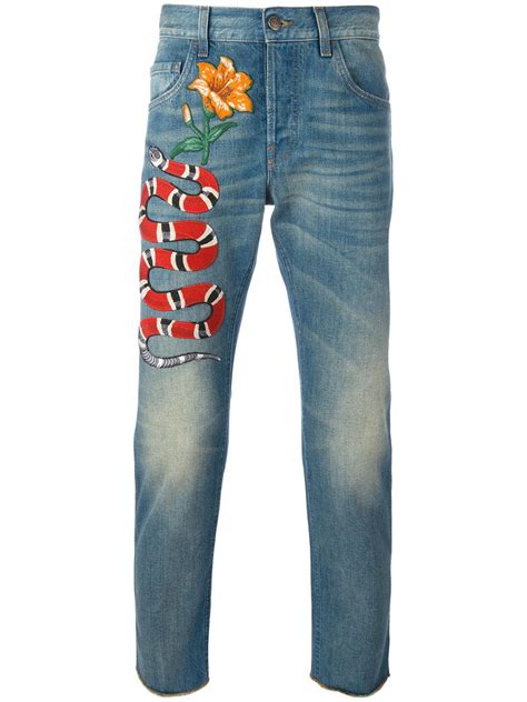 jean gucci fleur homme|Gucci denim jeans.